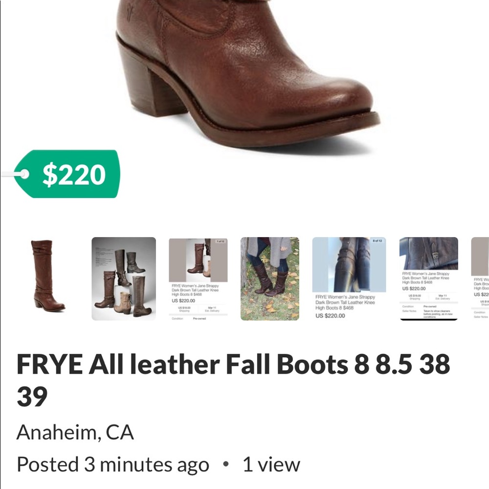 Frye Tall comfortable knee height Fall boots - Picture 3 of 8